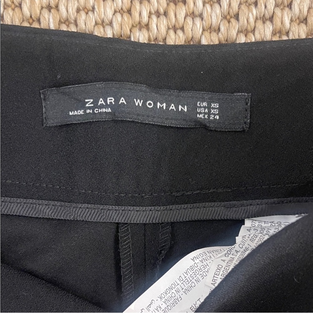 Zara Black Wide Leg Pants - Picture 3 of 4